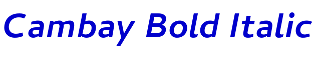 Cambay Bold Italic フォント
